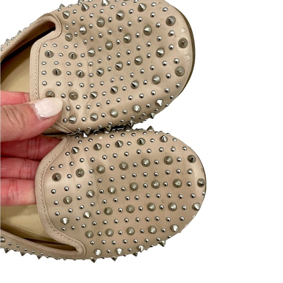 Zigi Soho Spelling Studded Beige Loafers - Picture 2 of 7